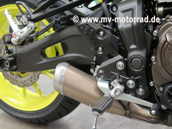 MV reposapiés regulable para el conductor para Yamaha MT-07