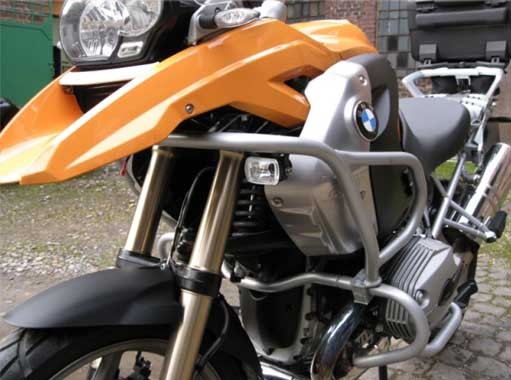 Micro Nebbia alogena / luci ausiliarie BMW R1200GS ab Bj. 2008 für Hepco Becker Sturzbügel inkl. MotoBozzo-Switch