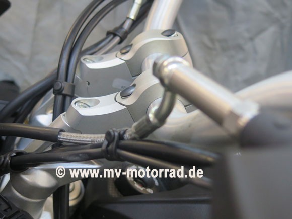 The MV Superbike Tube Stile Handlebar Adapter for Aprilia Caponord 1200 Rally and 1200 Rally