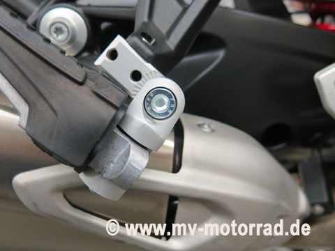 MV reposapiés regulable para el copiloto para BMW S1000XR hasta 2019