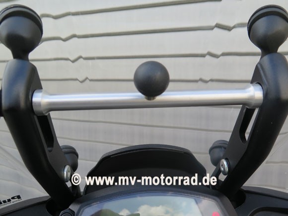 MV GPS and Camera Holder Aprilia Caponord 1200 2014 and Motoguzzi Stevio with 25 mm Ball and 12 mm Bar