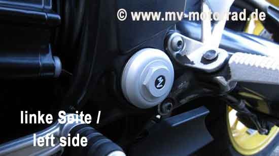 MV Bouchon couvercle pour balançoire - Set côté gauche et droit BMW K1200S/R, K1200GT, K1300GT/06, R1200S