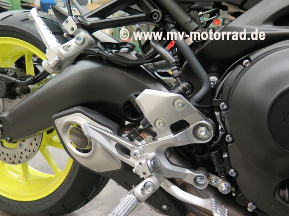 MV Poggiapiedi abbassamento driver regolabile per Yamaha MT-09