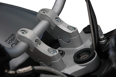 The MV Tube Style Superbike Handlebar Adapter for BMW R850R-R1150R