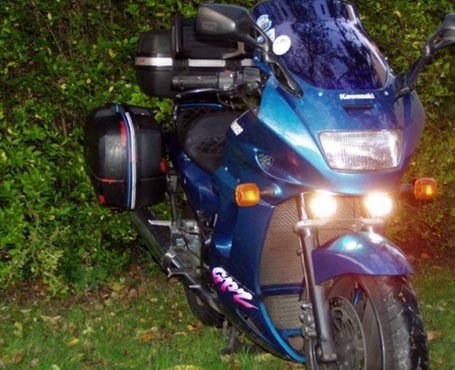 Kawasaki GPZ 1100 Halogen Fog Lights incl. MotoBozzo-Switch