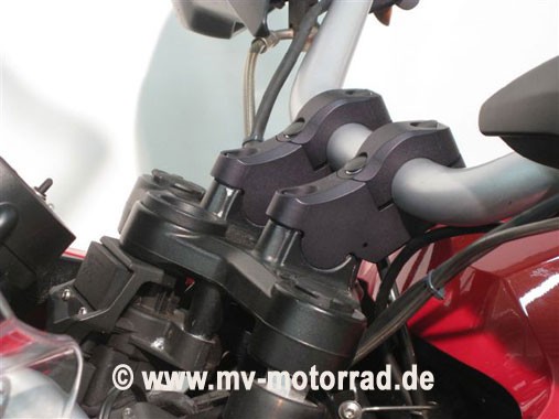 MV Lenkererhöhung und Lenkeradapter mit Versatz R1200GS BJ 2007