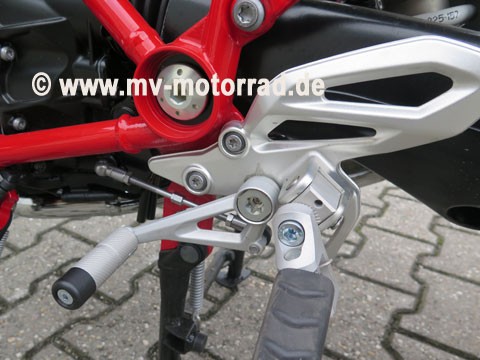 MV reposapiés regulable para el conductor para BMW R1200R LC 2015 y R1250R LC y R1200RS LC y R1250RS LC