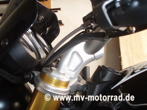 MV adaptateur de guidon rond BMW R nineT Pure incl. l’adaptateur frein + accouplement