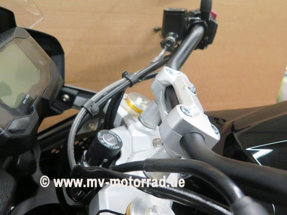 MV Lenkererhöhung und Lenkeradapter mit Versatz BMW G310GS und G310R - 30 mm höher