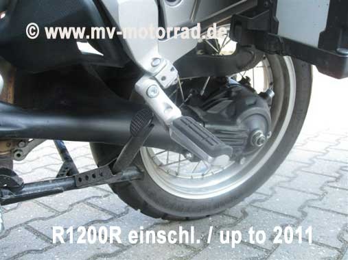 MV reposapiés adjustable para el copiloto para Footrest for BMW R1200R