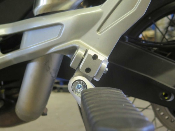MV Footrest lowering for the driver for Moto Guzzi V85 TT
